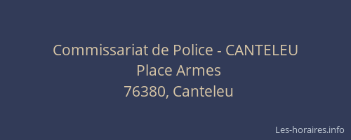 Commissariat de Police - CANTELEU