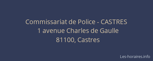 Commissariat de Police - CASTRES