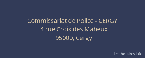 Commissariat de Police - CERGY