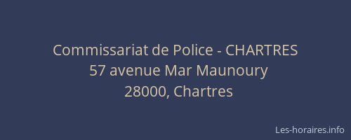 Commissariat de Police - CHARTRES