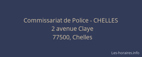 Commissariat de Police - CHELLES