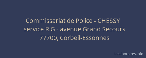 Commissariat de Police - CHESSY