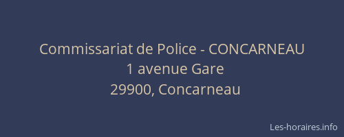 Commissariat de Police - CONCARNEAU