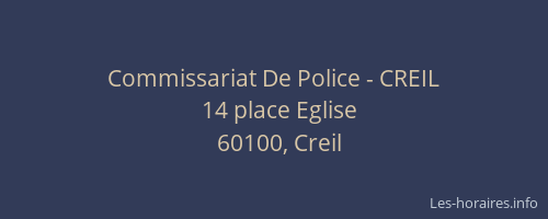 Commissariat De Police - CREIL