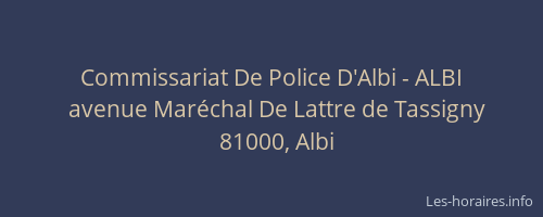 Commissariat De Police D'Albi - ALBI