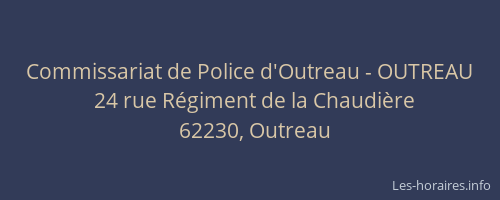 Commissariat de Police d'Outreau - OUTREAU