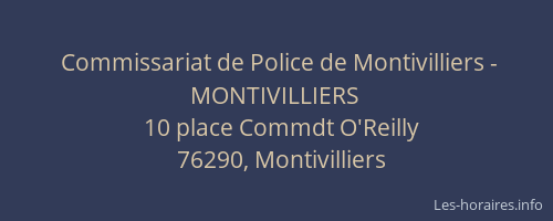 Commissariat de Police de Montivilliers - MONTIVILLIERS