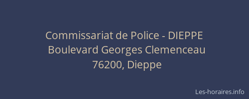 Commissariat de Police - DIEPPE