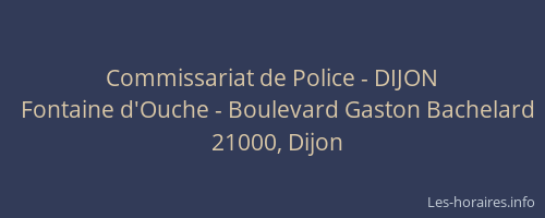 Commissariat de Police - DIJON