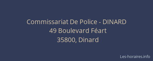 Commissariat De Police - DINARD