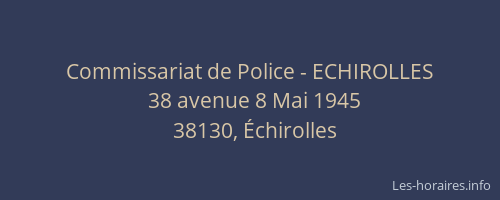 Commissariat de Police - ECHIROLLES