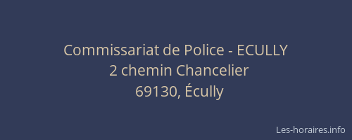 Commissariat de Police - ECULLY