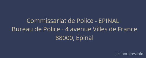 Commissariat de Police - EPINAL