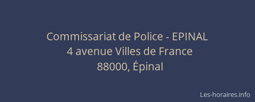 Commissariat de Police - EPINAL