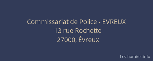 Commissariat de Police - EVREUX