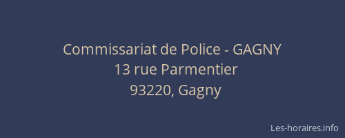 Commissariat de Police - GAGNY