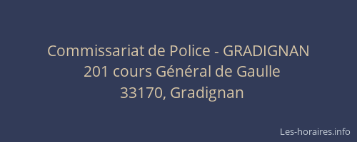 Commissariat de Police - GRADIGNAN
