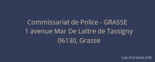Commissariat de Police - GRASSE