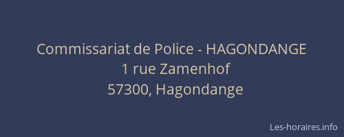 Commissariat de Police - HAGONDANGE