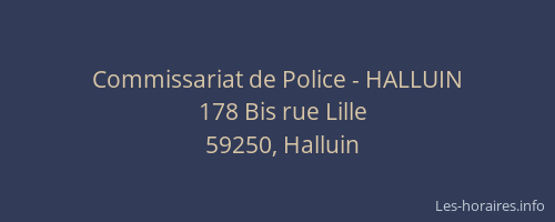 Commissariat de Police - HALLUIN