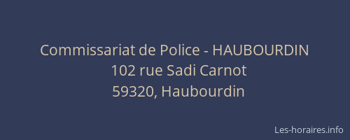 Commissariat de Police - HAUBOURDIN