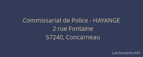 Commissariat de Police - HAYANGE