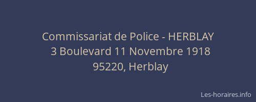 Commissariat de Police - HERBLAY
