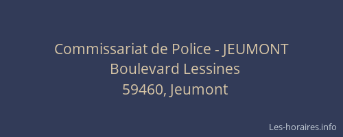 Commissariat de Police - JEUMONT