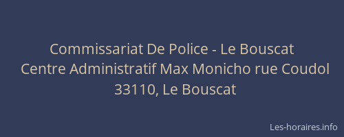 Commissariat De Police - Le Bouscat