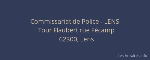 Commissariat de Police - LENS