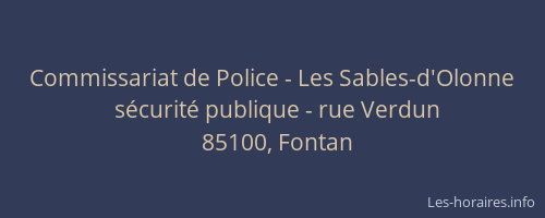 Commissariat de Police - Les Sables-d'Olonne