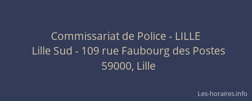 Commissariat de Police - LILLE
