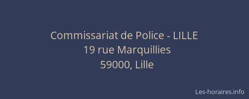 Commissariat de Police - LILLE