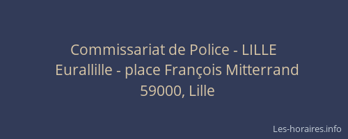 Commissariat de Police - LILLE