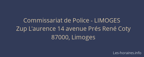 Commissariat de Police - LIMOGES