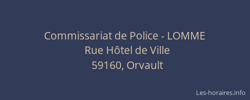 Commissariat de Police - LOMME