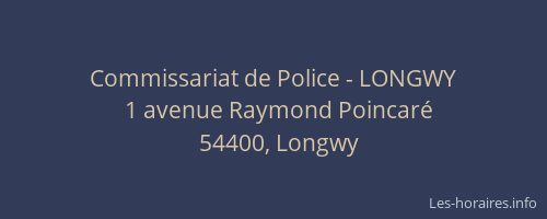 Commissariat de Police - LONGWY