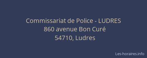 Commissariat de Police - LUDRES