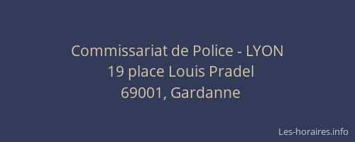 Commissariat de Police - LYON