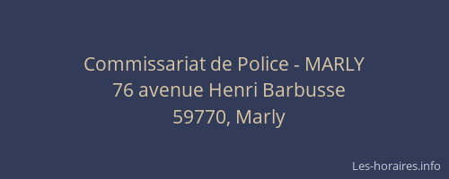 Commissariat de Police - MARLY