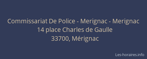 Commissariat De Police - Merignac - Merignac