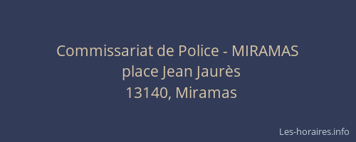 Commissariat de Police - MIRAMAS