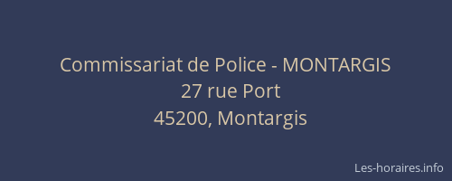 Commissariat de Police - MONTARGIS