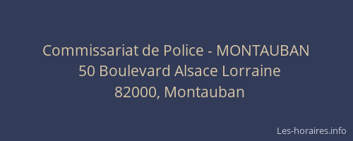Commissariat de Police - MONTAUBAN