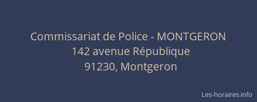 Commissariat de Police - MONTGERON