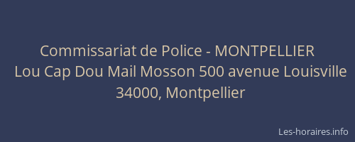 Commissariat de Police - MONTPELLIER