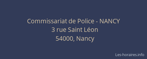 Commissariat de Police - NANCY