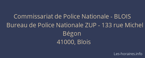 Commissariat de Police Nationale - BLOIS