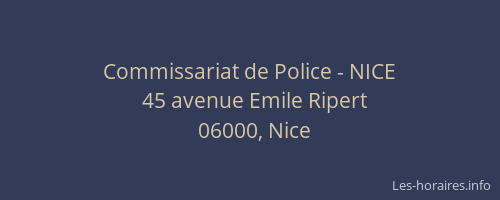 Commissariat de Police - NICE