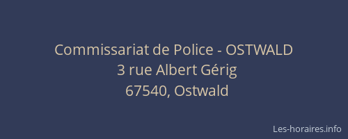 Commissariat de Police - OSTWALD